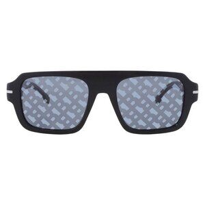 FX00229B Hugo Boss Silver Gray Decor Square Men's Sunglasses BOSS 1595/S 807 53